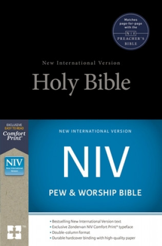 Knjiga NIV, Pew and Worship Bible, Hardcover, Black Zondervan Bibles