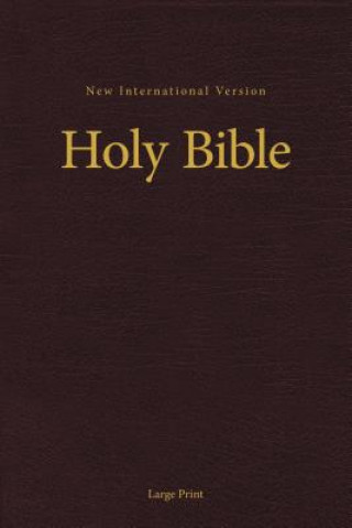 Książka NIV, Pew and Worship Bible, Large Print, Hardcover, Burgundy Zondervan