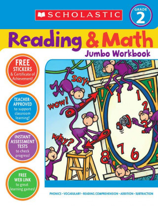 Book Scholastic Reading & Math Jumbo Workbook Grade 2 