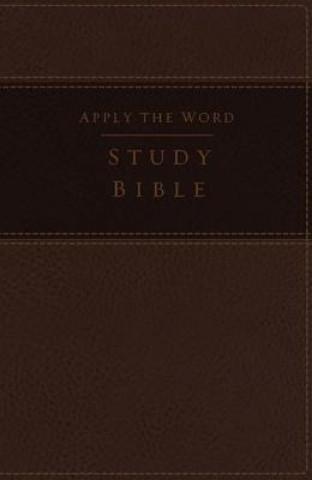 Kniha NKJV, Apply the Word Study Bible, Large Print, Leathersoft, Brown, Red Letter Edition Zondervan