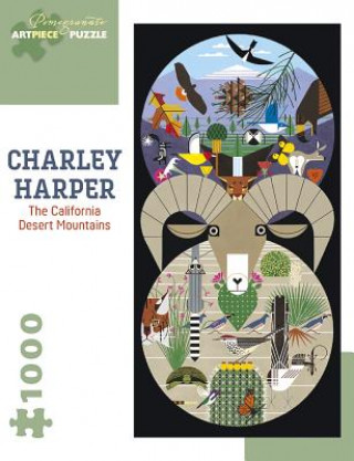 Book Charley Harper the California Desert Mountains 1000-Piece Jigsaw Puzzle Pomegranate