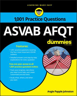 Könyv ASVAB AFQT: 1,001 Practice Questions For Dummies Consumer Dummies