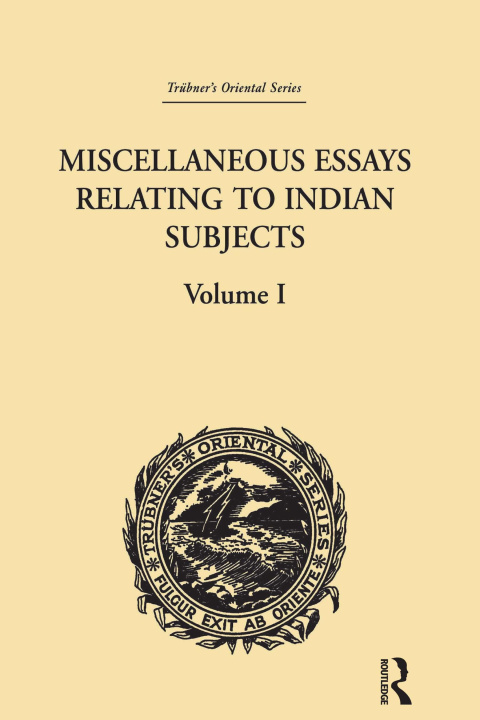 Carte Miscellaneous Essays Relating to Indian Subjects HODGSON