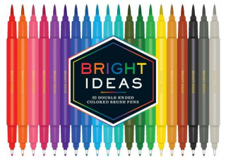 Carte Bright Ideas: 20 Double-Ended Colored Brush Pens Chronicle Books