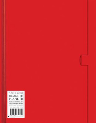 Carte Red Large Plain & Simple 2017 Planner Flame Tree