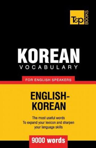 Könyv Korean vocabulary for English speakers - 9000 words Andrey Taranov