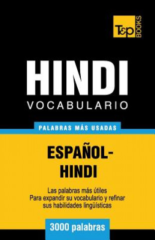 Book Vocabulario Espanol-Hindi - 3000 palabras mas usadas Andrey Taranov