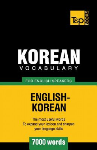 Carte Korean vocabulary for English speakers - 7000 words Andrey Taranov
