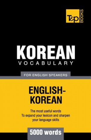 Könyv Korean vocabulary for English speakers - 5000 words Andrey Taranov