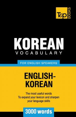 Kniha Korean vocabulary for English speakers - 3000 words Andrey Taranov