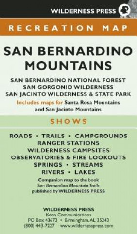 Carte Map San Bernardino Mountains Wilderness Press