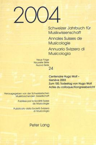 Book Schweizer Jahrbuch fuer Musikwissenschaft- Annales Suisses de Musicologie- Annuario Svizzero di Musicologia Joseph Willmann