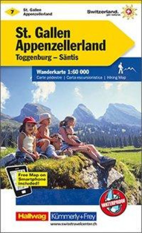 Έντυπα KuF Schweiz Wanderkarte 07 St. Gallen - Appenzeller Land 1 : 60 000 