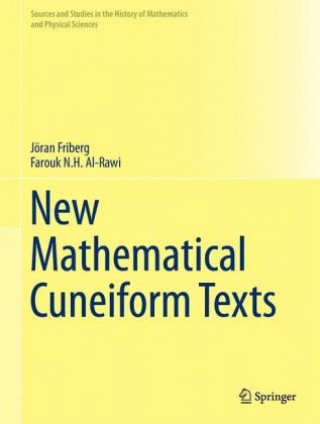Kniha New Mathematical Cuneiform Texts Jöran Friberg