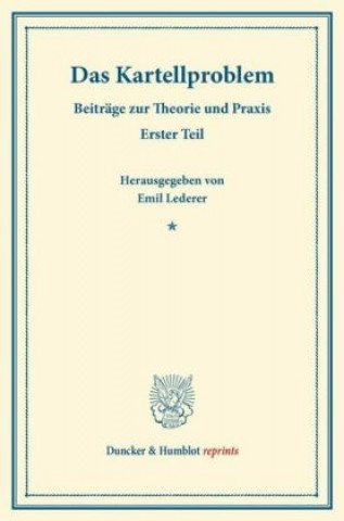 Boek Das Kartellproblem. Emil Lederer