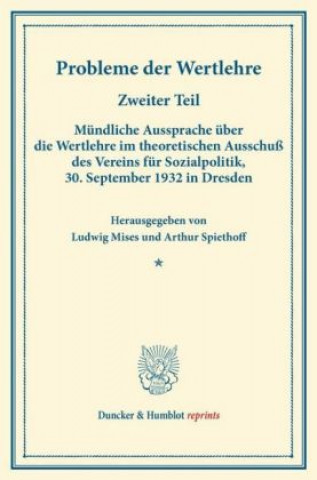Könyv Probleme der Wertlehre. Ludwig Mises