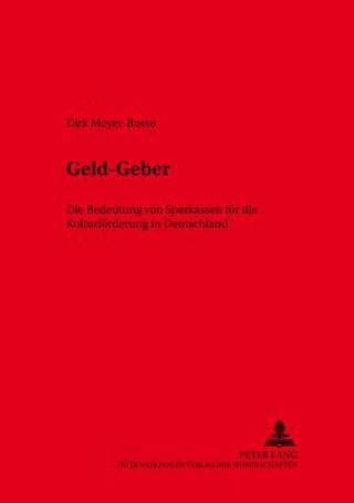 Kniha Geld-Geber Dirk Meyer-Bosse