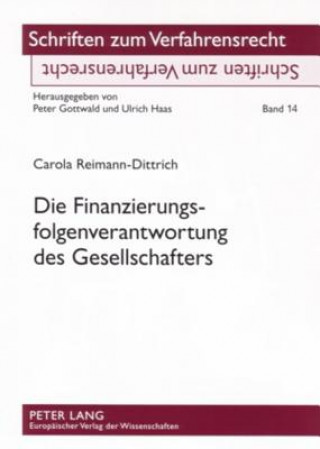 Kniha Finanzierungsfolgenverantwortung Des Gesellschafters Carola Reimann-Dittrich