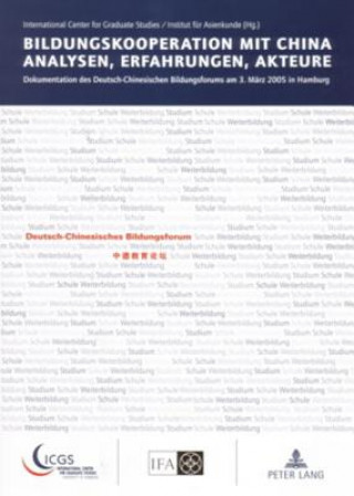 Book Bildungskooperation Mit China- Analysen, Erfahrungen, Akteure ICGS - International Center for