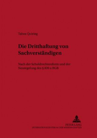 Книга Dritthaftung Von Sachverstaendigen Tabea Quiring