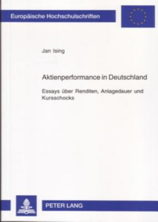 Книга Aktienperformance in Deutschland Jan Ising