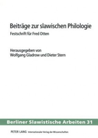 Carte Beitraege zur slawischen Philologie Wolfgang Gladrow