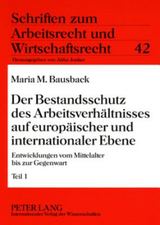 Kniha Bestandsschutz Des Arbeitsverhaeltnisses Auf Europaeischer Und Internationaler Ebene Maria M. Bausback