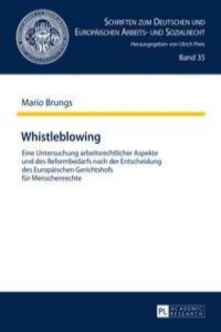 Kniha Whistleblowing Mario Brungs