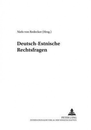 Kniha Deutsch-Estnische Rechtsfragen Niels von Redecker