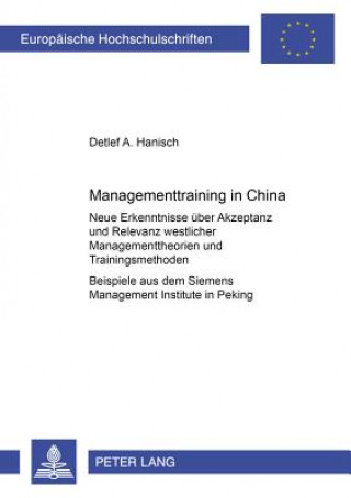 Knjiga Managementtraining in China Detlef A. Hanisch