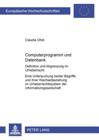 Knjiga Computerprogramm Und Datenbank Claudia Ohst