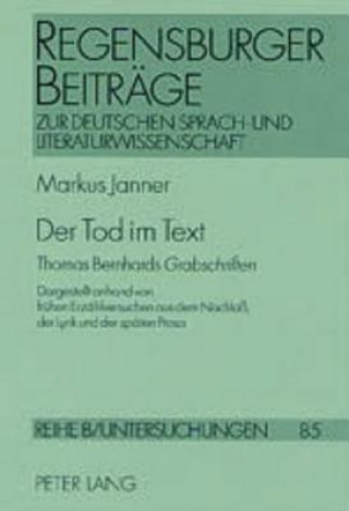 Knjiga Der Tod Im Text Markus Janner