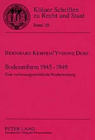 Könyv Bodenreform 1945-1949 Bernhard Kempen