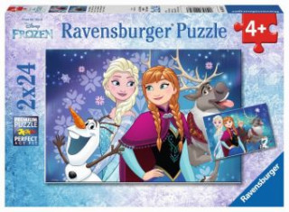 Játék Ravensburger Kinderpuzzle - 09074 Frozen - Nordlichter - Puzzle für Kinder ab 4 Jahren, Disney Frozen Puzzle mit 2x24 Teilen Walt Disney
