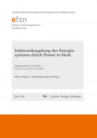 Kniha Sektorenkopplung der Energiesysteme durch Power to Heat. Dialogplattform des EFZN, Goslar, 14. und 15. Juni 2016 Heinz Wenzl