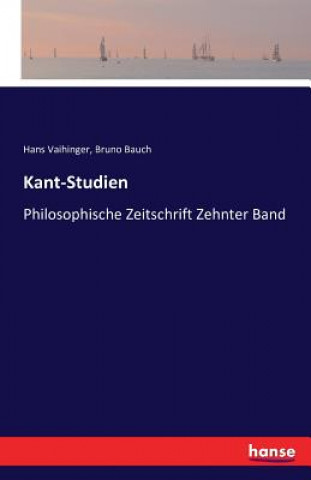 Kniha Kant-Studien Hans Vaihinger