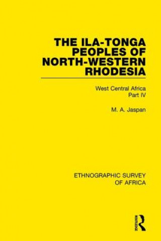 Carte Ila-Tonga Peoples of North-Western Rhodesia M. A. Jaspan