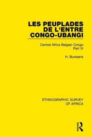 Carte Les Peuplades de L'Entre Congo-Ubangi (Ngbandi, Ngbaka, Mbandja, Ngombe et Gens D'Eau) H. Burssens