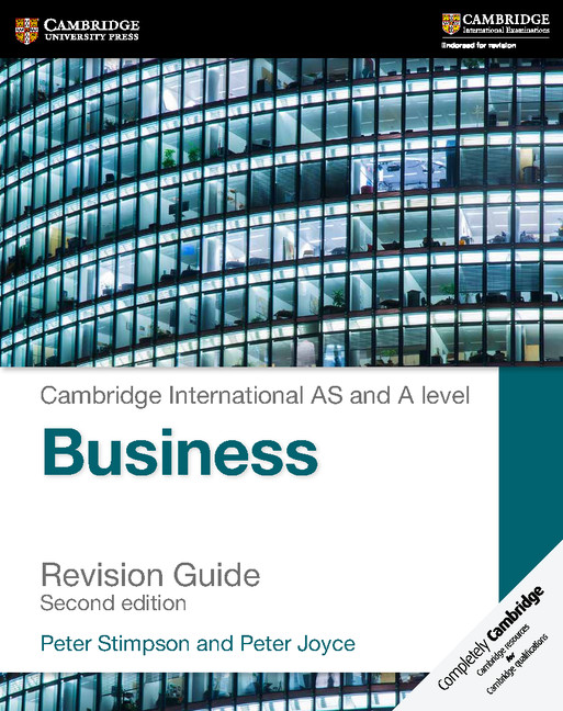Book Cambridge International AS and A Level Business Revision Guide Peter Stimpson