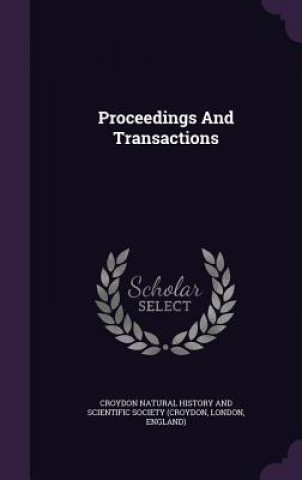 Książka Proceedings and Transactions 