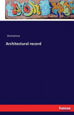 Kniha Architectural record Anonymus