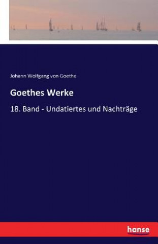 Buch Goethes Werke Johann Wolfgang Von Goethe