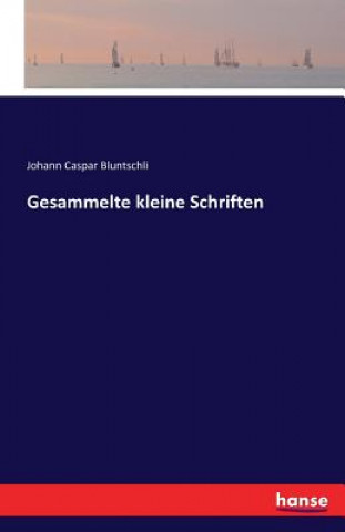 Könyv Gesammelte kleine Schriften Johann Caspar Bluntschli