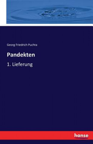 Livre Pandekten Georg Friedrich Puchta