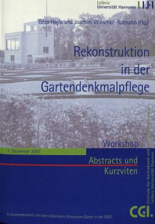 Książka Rekonstruktion in Der Gartenpflege Géza Hajós