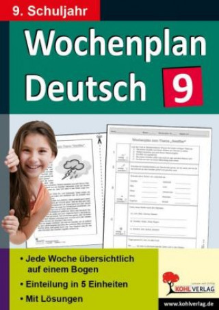 Carte Wochenplan Deutsch, 9. Schuljahr Autorenteam Kohl-Verlag