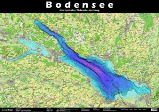 Tiskovina Bodensee Tiefenrelief 1 : 75 000. Poster 