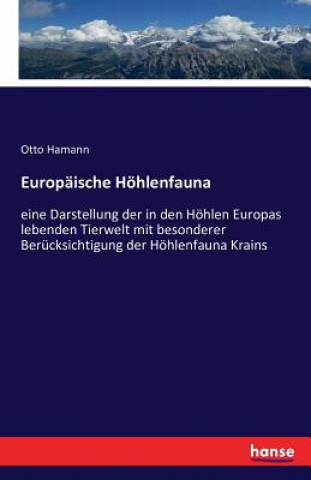 Kniha Europaische Hoehlenfauna Otto Hamann