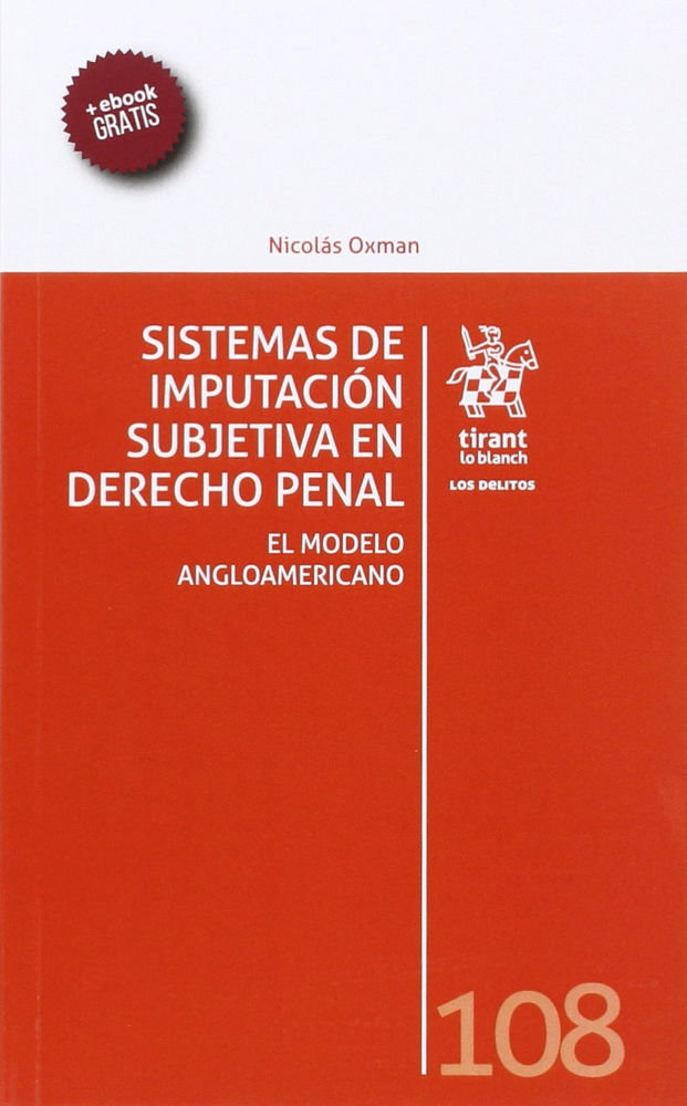 Kniha Sistemas de Imputación Subjetiva en Derecho Penal: el Modelo Angloamericano 