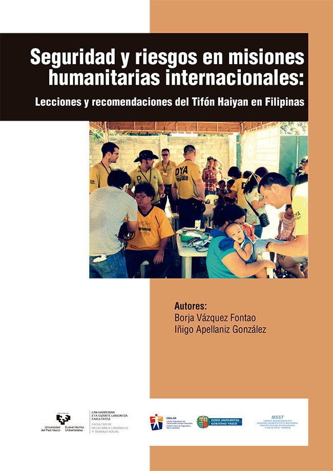 Kniha Seguridad y riesgos en misiones humanitarias internacionales. Lecciones y recomendaciones del tifón Haiyan en Filipinas 